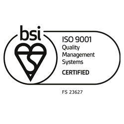 BSI 9001 logo with cert number